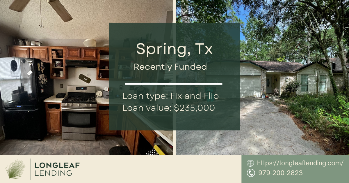 Spring Texas Hard Money Loan